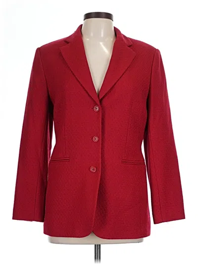 Pre-owned Talbots Wool Blazer Jacket In Red
