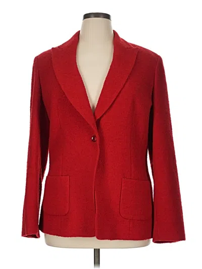 Pre-owned Talbots Wool Blazer Jacket In Red