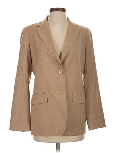 Pre-owned Talbots Wool Blazer Jacket In Tan