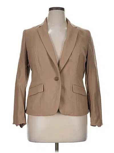 Pre-owned Talbots Wool Blazer Jacket In Tan