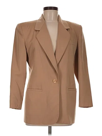 Pre-owned Talbots Wool Blazer Jacket In Tan