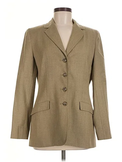 Pre-owned Talbots Wool Blazer Jacket In Tan