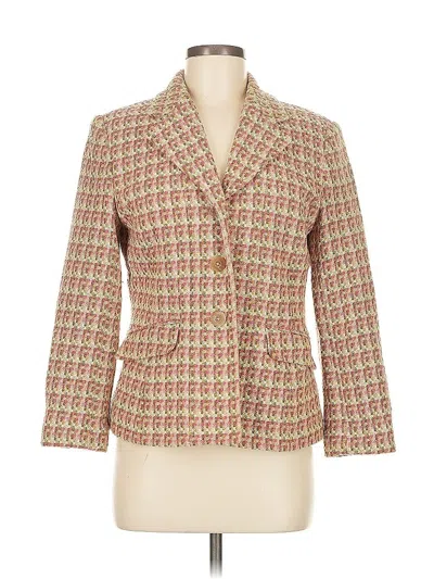 Pre-owned Talbots Wool Blazer Jacket In White