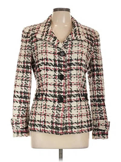 Pre-owned Talbots Wool Blazer Jacket In White