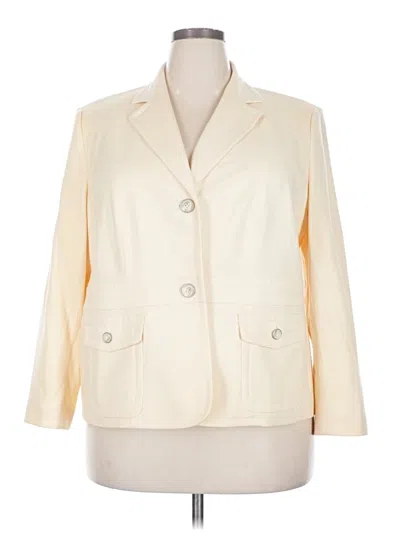 Pre-owned Talbots Wool Blazer Jacket In White
