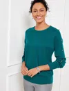 Talbots Wool Blend Button Dolman Sweater - Dark Teal - 3x