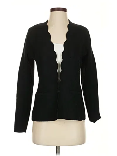 Pre-owned Talbots Wool Cardigan Sweater In Black