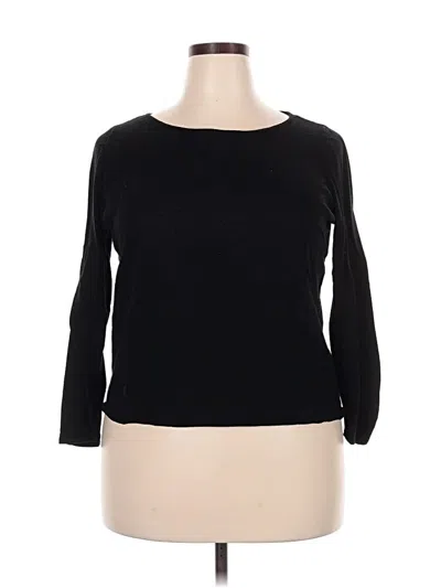 Pre-owned Talbots Wool Cardigan Sweater In Black