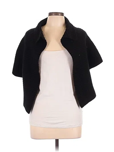 Pre-owned Talbots Wool Cardigan Sweater In Black