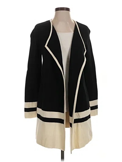 Pre-owned Talbots Wool Cardigan Sweater In Black