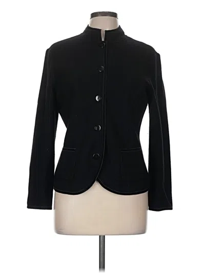 Pre-owned Talbots Wool Cardigan Sweater In Black