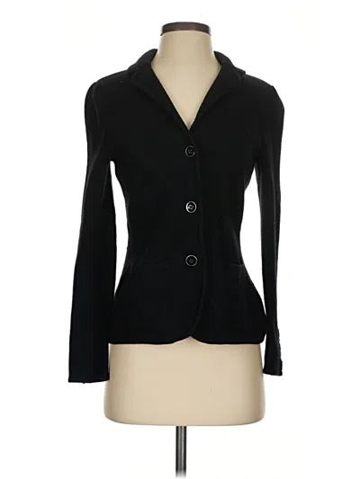 Pre-owned Talbots Wool Cardigan Sweater In Black