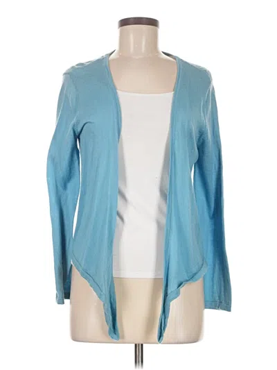 Pre-owned Talbots Wool Cardigan Sweater In Blue