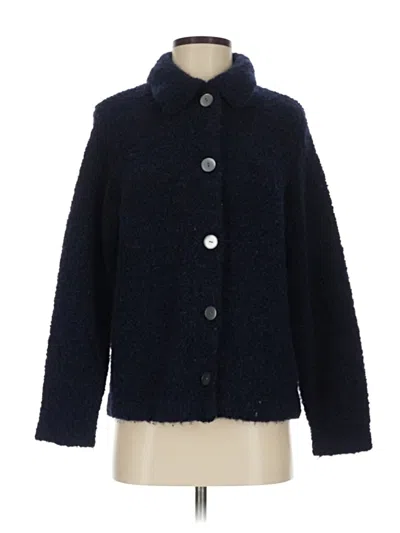 Pre-owned Talbots Wool Cardigan Sweater In Blue