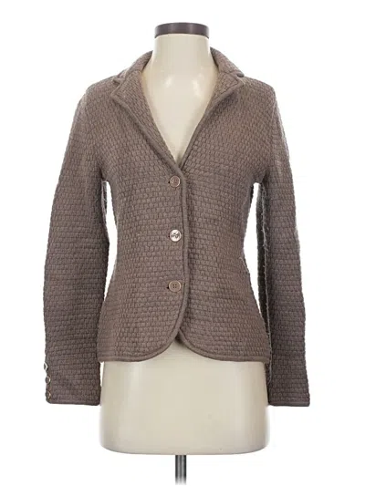 Pre-owned Talbots Wool Cardigan Sweater In Brown