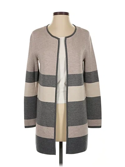 Pre-owned Talbots Wool Cardigan Sweater In Gray