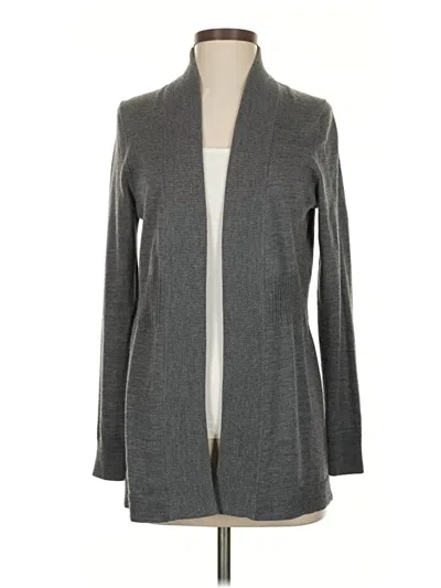 Pre-owned Talbots Wool Cardigan Sweater In Gray