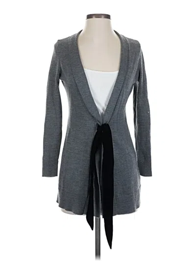 Pre-owned Talbots Wool Cardigan Sweater In Gray