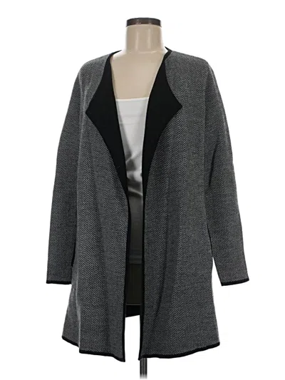 Pre-owned Talbots Wool Cardigan Sweater In Gray