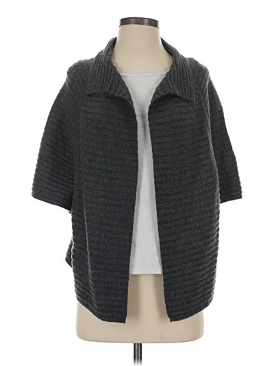 Pre-owned Talbots Wool Cardigan Sweater In Gray