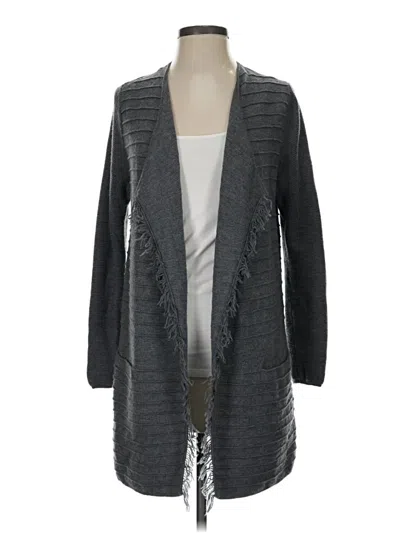 Pre-owned Talbots Wool Cardigan Sweater In Gray