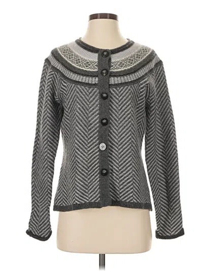 Pre-owned Talbots Wool Cardigan Sweater In Gray