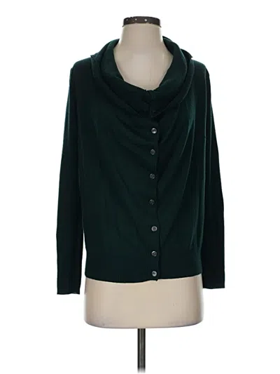 Pre-owned Talbots Wool Cardigan Sweater In Green