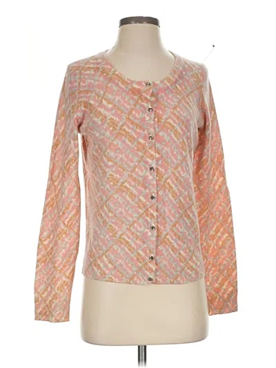 Pre-owned Talbots Wool Cardigan Sweater In Orange