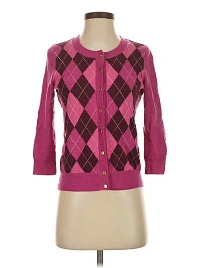 Pre-owned Talbots Wool Cardigan Sweater In Pink