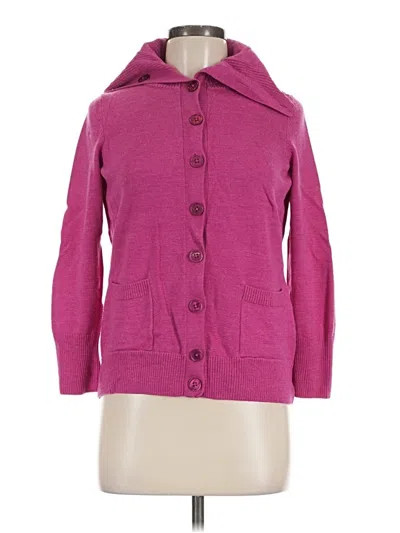 Pre-owned Talbots Wool Cardigan Sweater In Pink