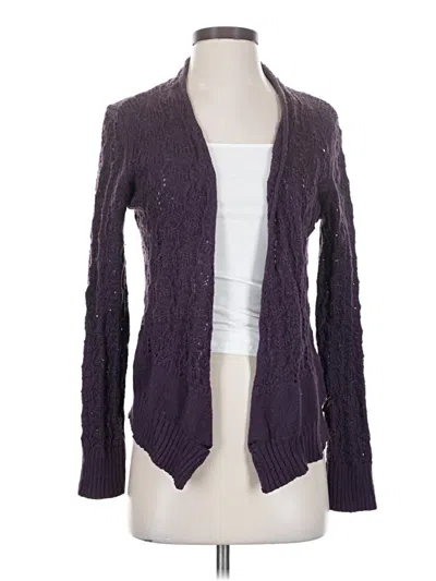 Pre-owned Talbots Wool Cardigan Sweater In Purple