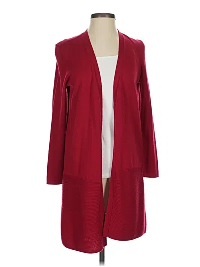 Pre-owned Talbots Wool Cardigan Sweater In Red