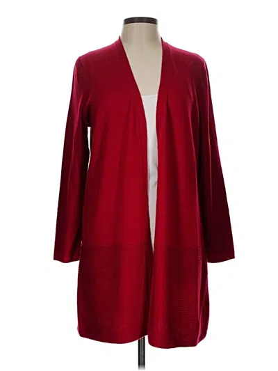 Pre-owned Talbots Wool Cardigan Sweater In Red