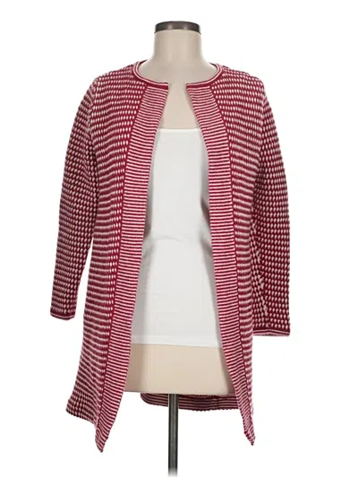 Pre-owned Talbots Wool Cardigan Sweater In Red