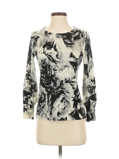 Pre-owned Talbots Wool Cardigan Sweater In Silver