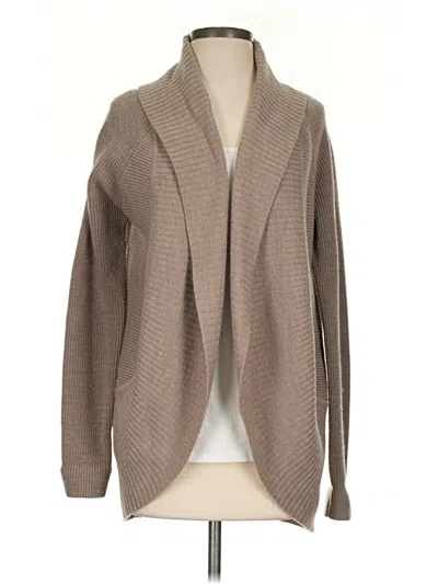 Pre-owned Talbots Wool Cardigan Sweater In Tan
