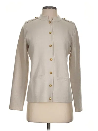 Pre-owned Talbots Wool Cardigan Sweater In Tan