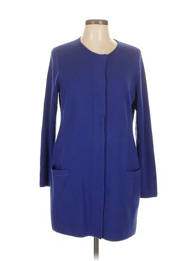 Pre-owned Talbots Wool Coat In Blue