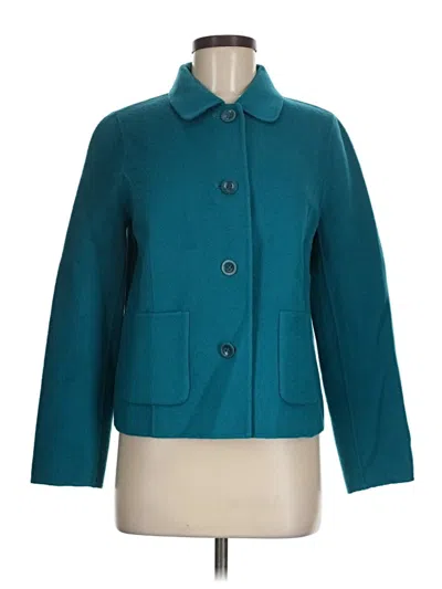 Pre-owned Talbots Wool Coat In Blue