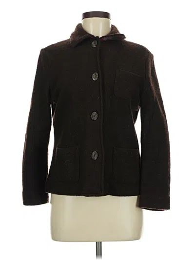 Pre-owned Talbots Wool Coat In Brown
