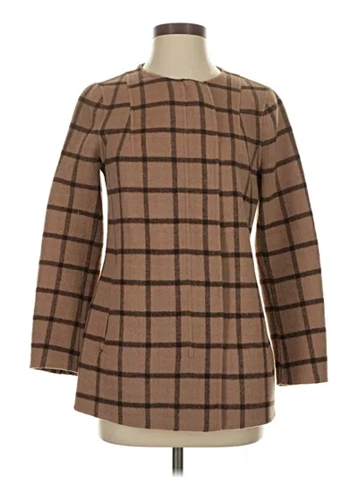 Pre-owned Talbots Wool Coat In Brown