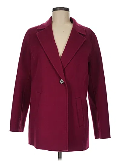 Pre-owned Talbots Wool Coat In Burgundy