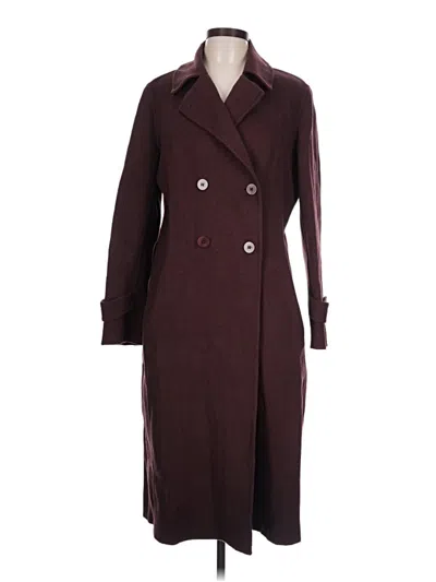 Pre-owned Talbots Wool Coat In Burgundy