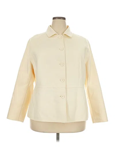 Pre-owned Talbots Wool Coat In Ivory