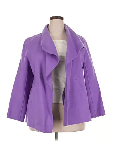 Pre-owned Talbots Wool Coat In Purple