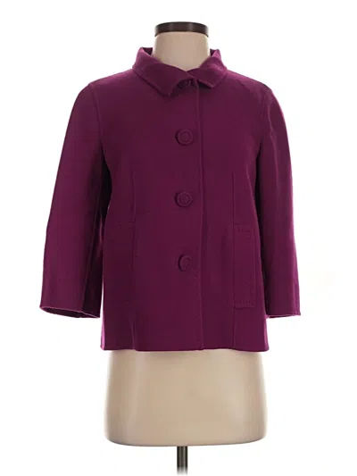 Pre-owned Talbots Wool Coat In Purple
