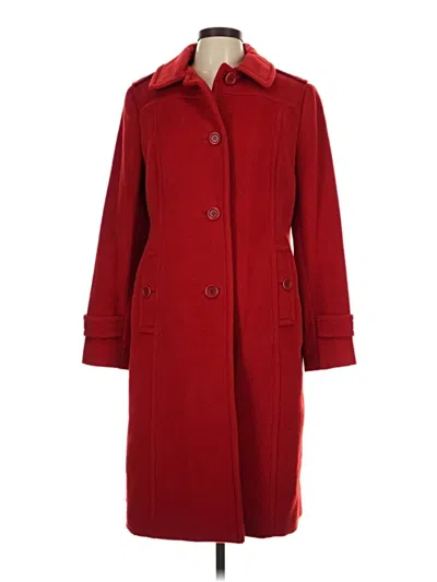 Pre-owned Talbots Wool Coat In Red