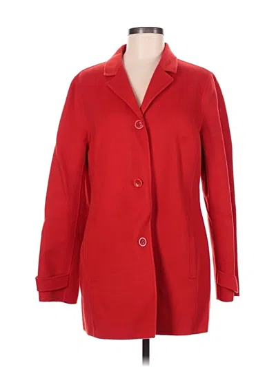 Pre-owned Talbots Wool Coat In Red