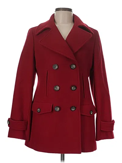Pre-owned Talbots Wool Coat In Red