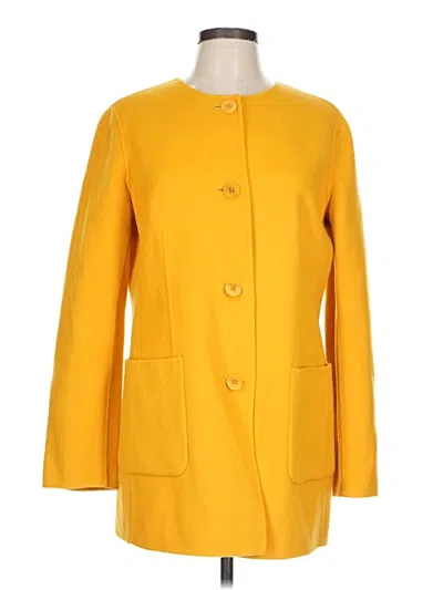 Pre-owned Talbots Wool Coat In Yellow